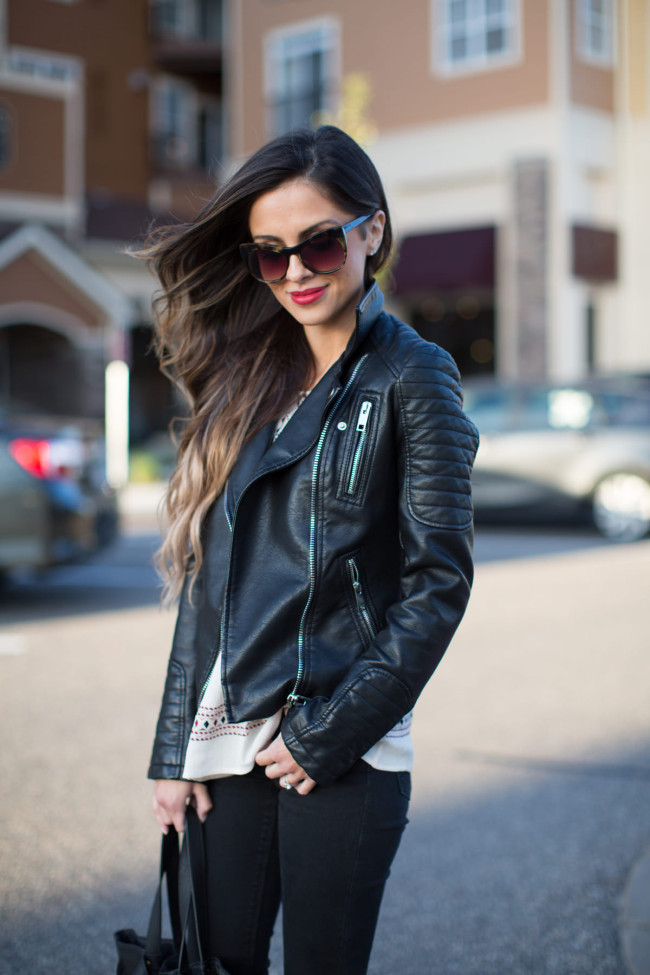 Zara Leather Moto Jacket