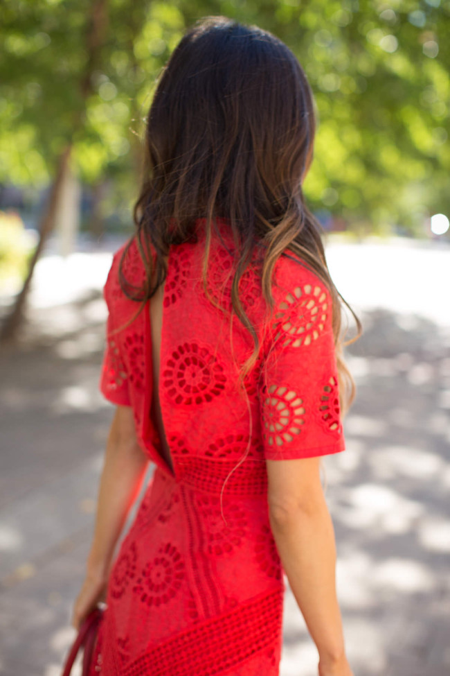 Open Back Lace Dress