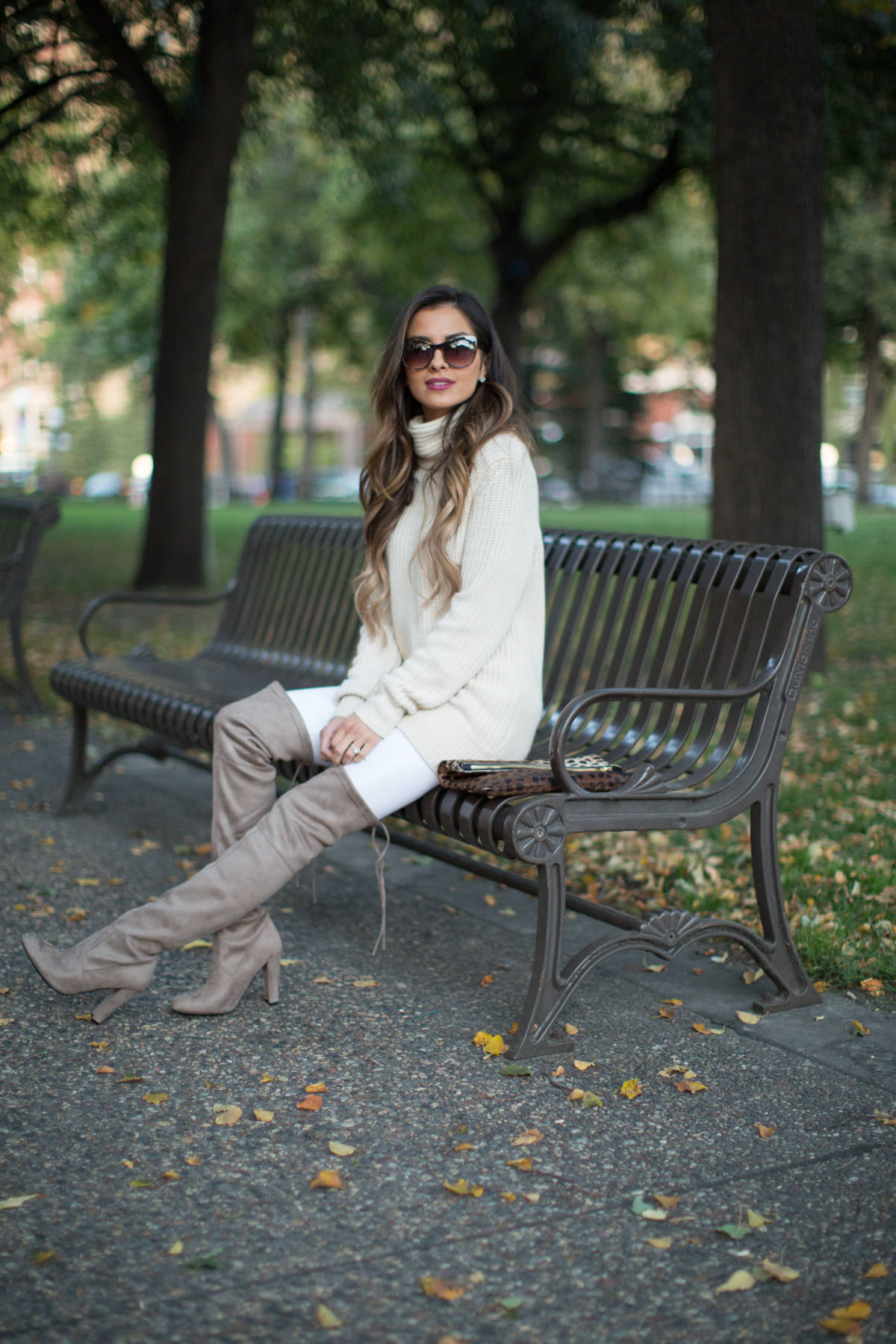 steve madden over the knee boots taupe