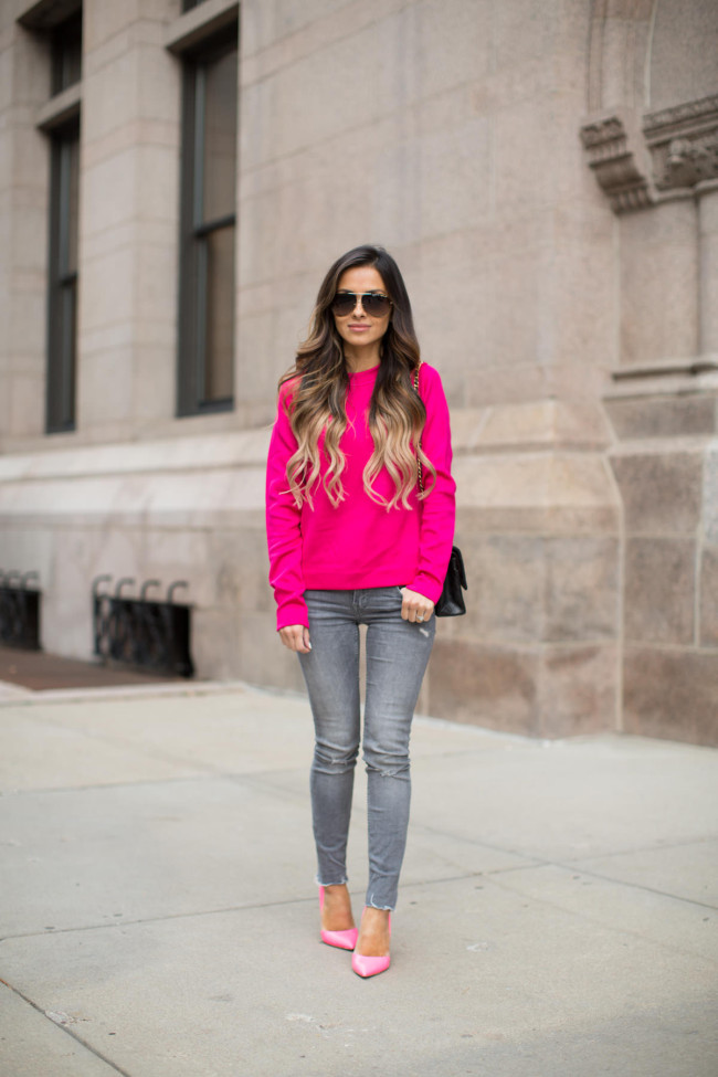 Topshop Pink Sweatshirt