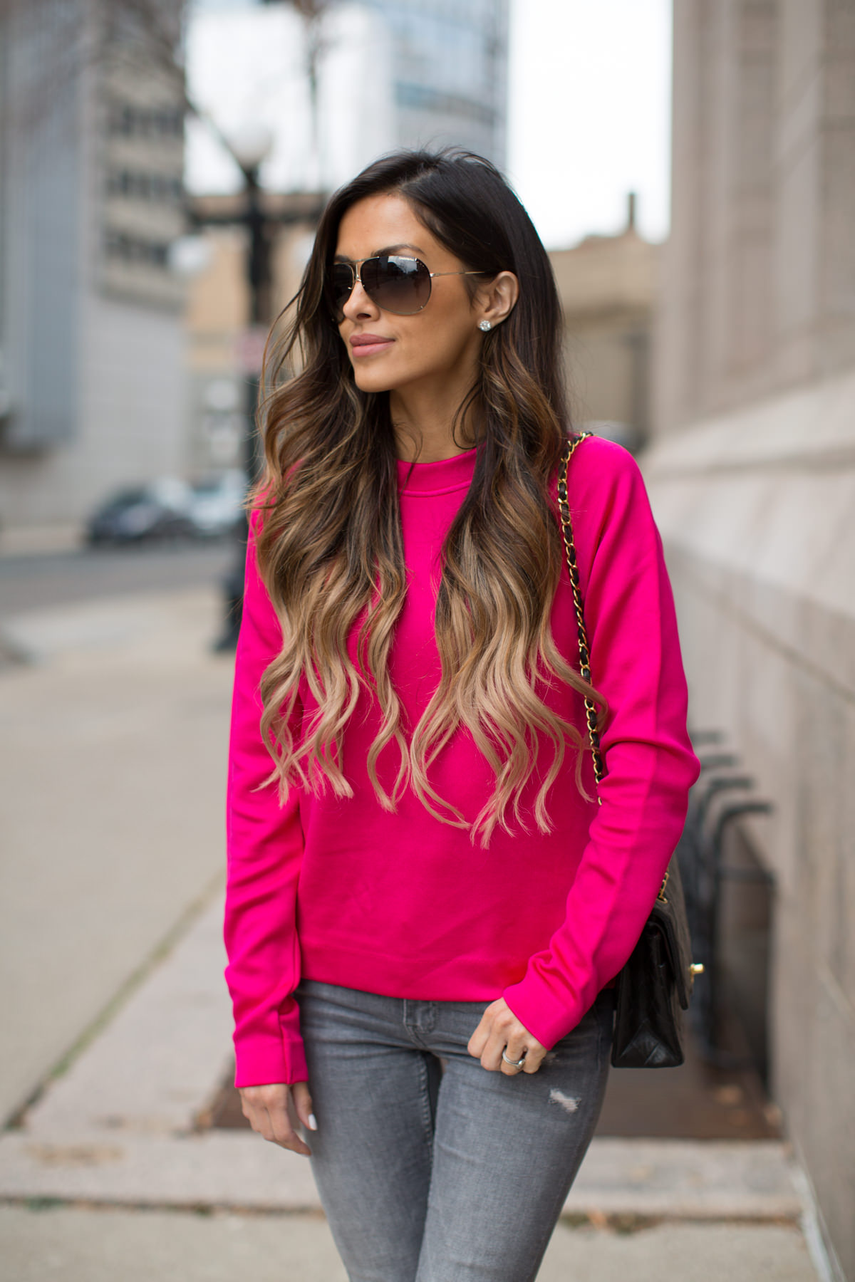 hot pink turtleneck zara