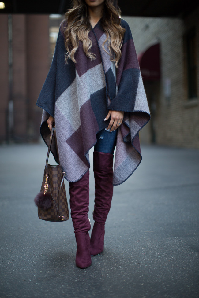 Burgundy Over-The-Knee Boots