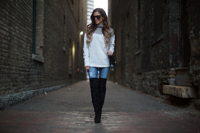 Over-the-knee boots black