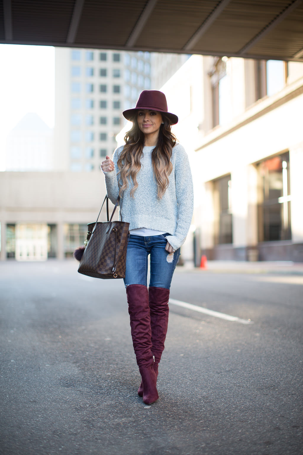 wine colored boots