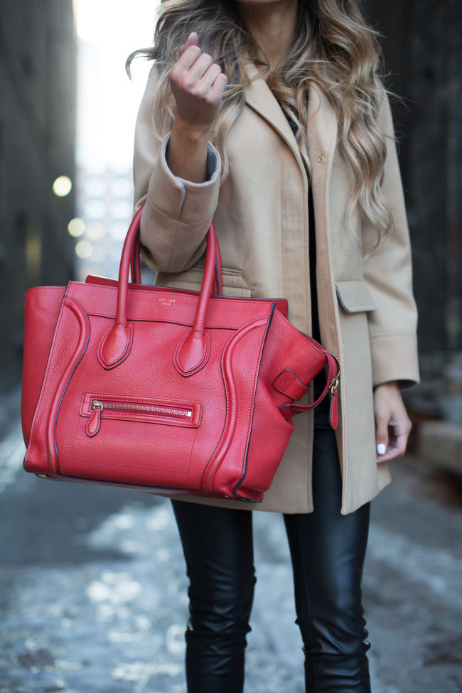 celine red bag
