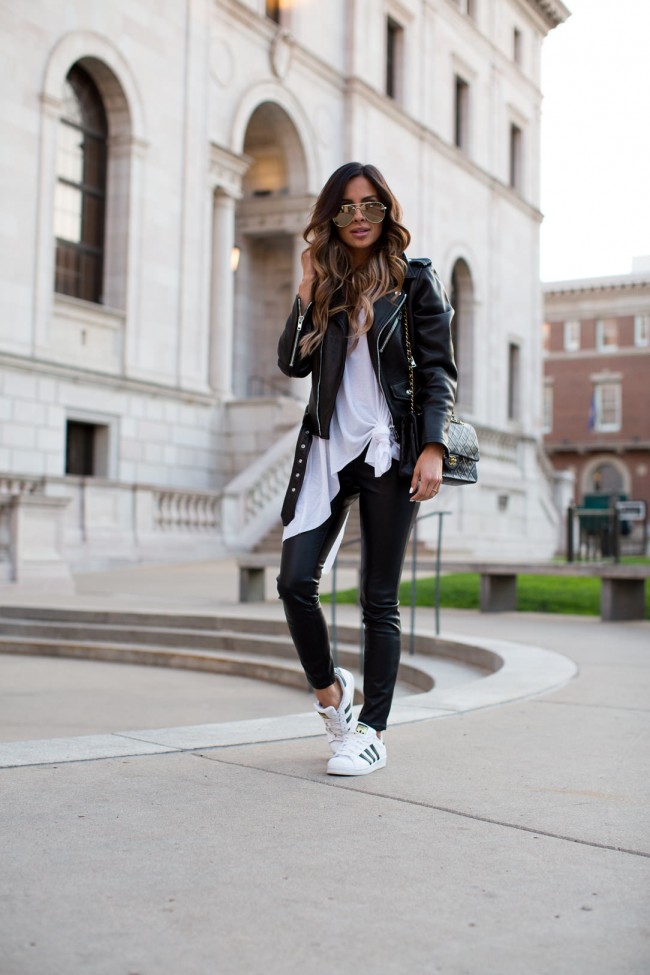 minnesota fashion blogger leather jacket