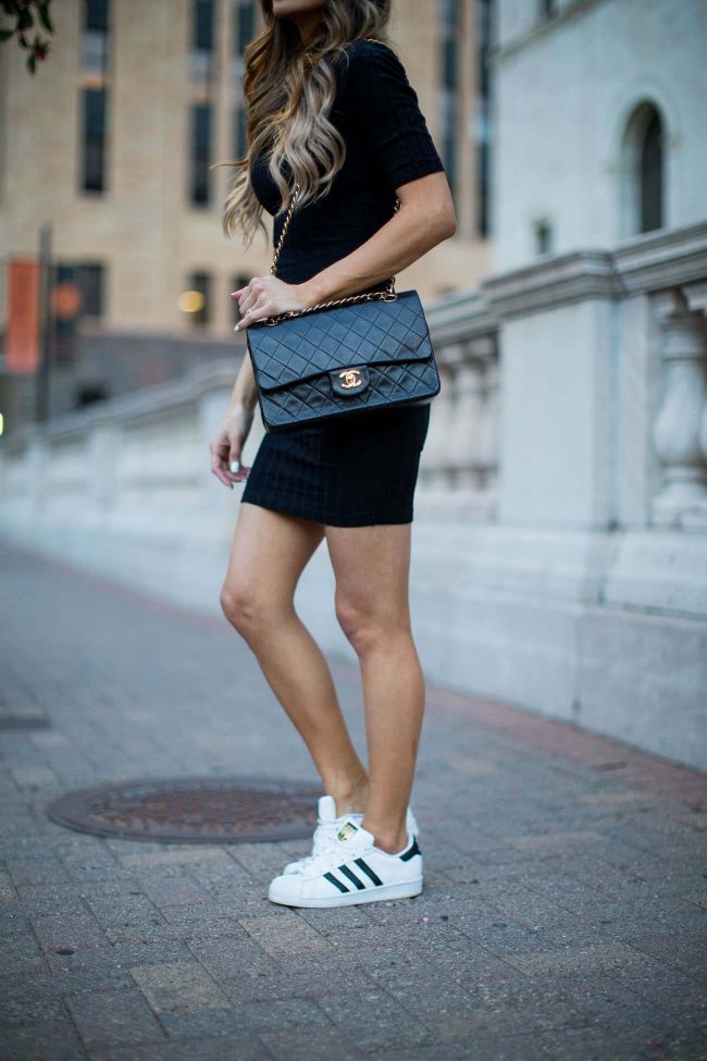 fashion blogger mia mia mine in adidas sneakers from asos