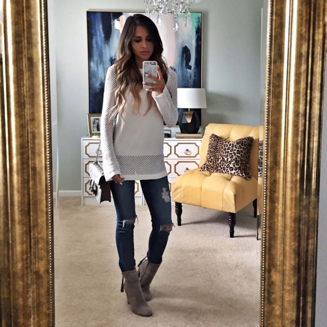 fashion blogger mia mia mine in steve madden booties from the nordstrom anniversary sale