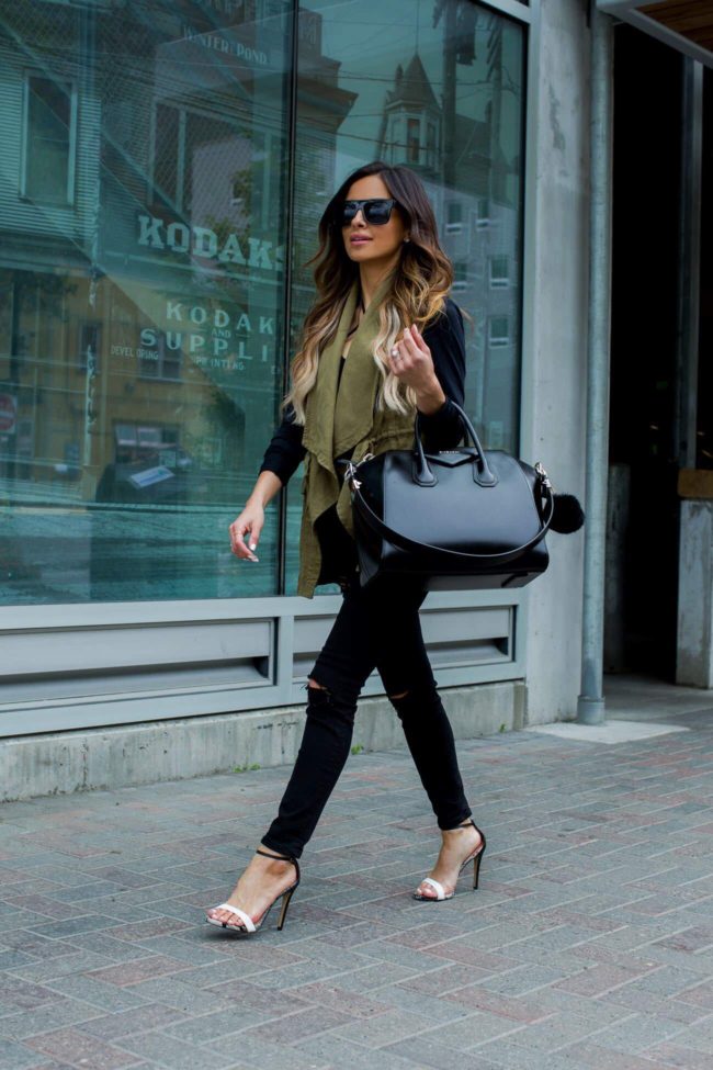 fashion blogger mia mia mine in a utility vest and topshop jeans