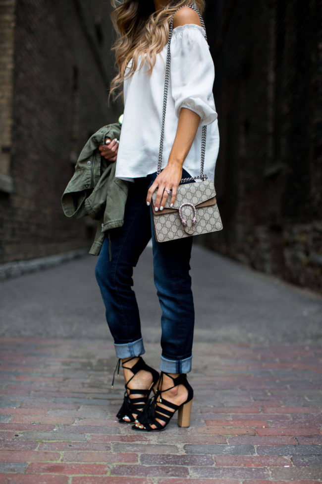 fashion blogger mia mia mine in tassel lace-up heels from new york & company