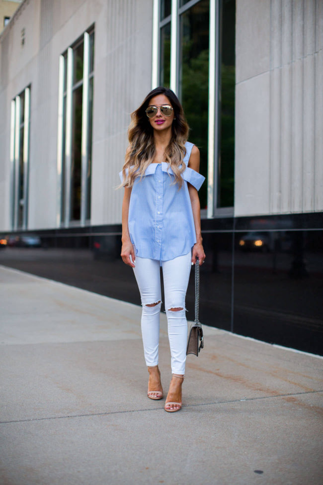 fashion blogger mia mia mine in white topshop jeans from nordstrom