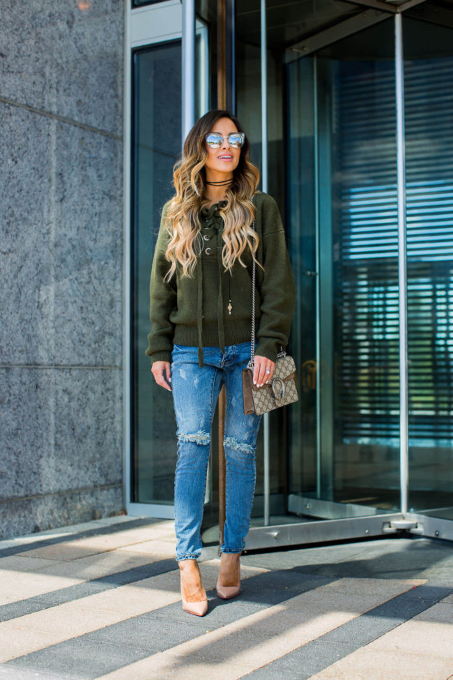 fashion blogger mia mia mine in a fall outfit from shopbop.com