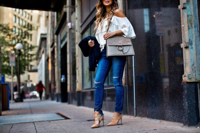 mia mia mine in ag jeans and a chloe faye bag from nordstrom