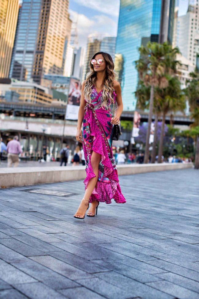 fashion blogger mia mia mine wearing a camilla dress 