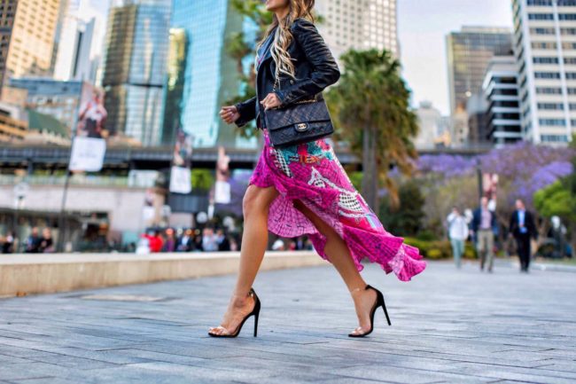 fashion blogger mia mia mine wearing a desert discotheque dress by camilla 