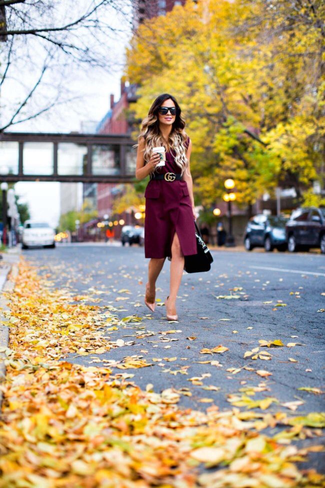 fashion blogger mia mia mine wearing a fall outfit from nordstrom