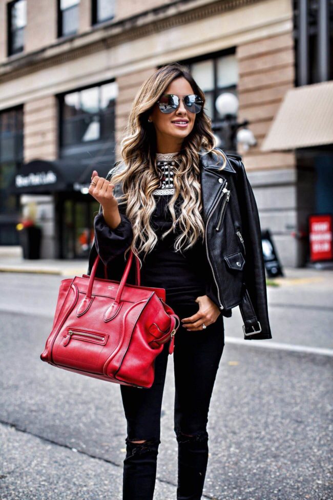 mn fashion blogger mia mia mine wearing black mirrored aviator sunglasses from nordstrom