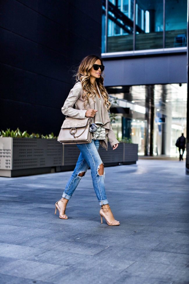 fashion blogger mia mia mine wearing neutral layers from nordstrom in australia