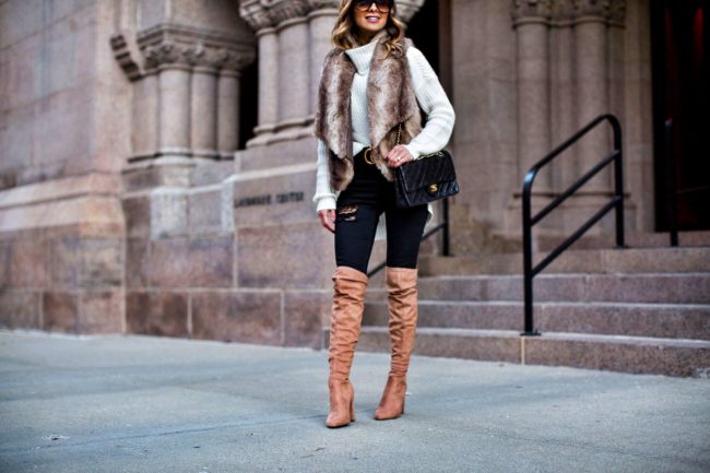 fashion blogger mia mia mine wearing nude over-the-knee boots from nordstrom