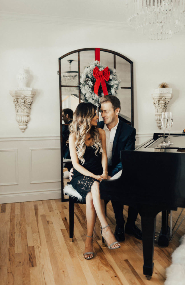 fashion blogger mia mia mine at home with husband phil for new year's eve