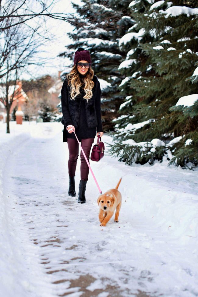 fashion blogger mia mia mine wearing a winter outfit from nordstrom