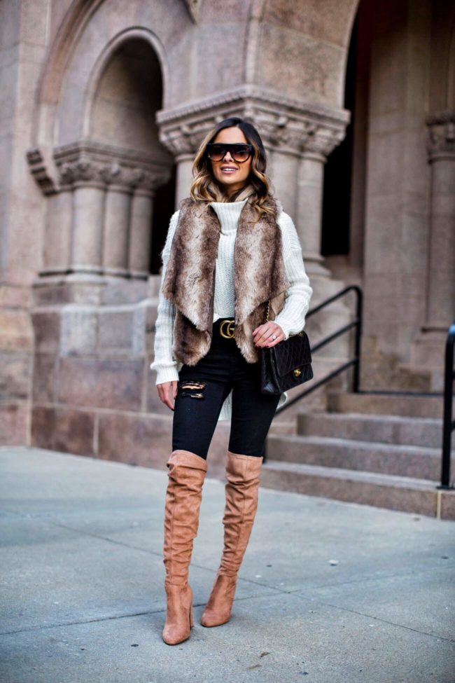 fashion blogger mia mia mine wearing a winter outfit from nordstrom