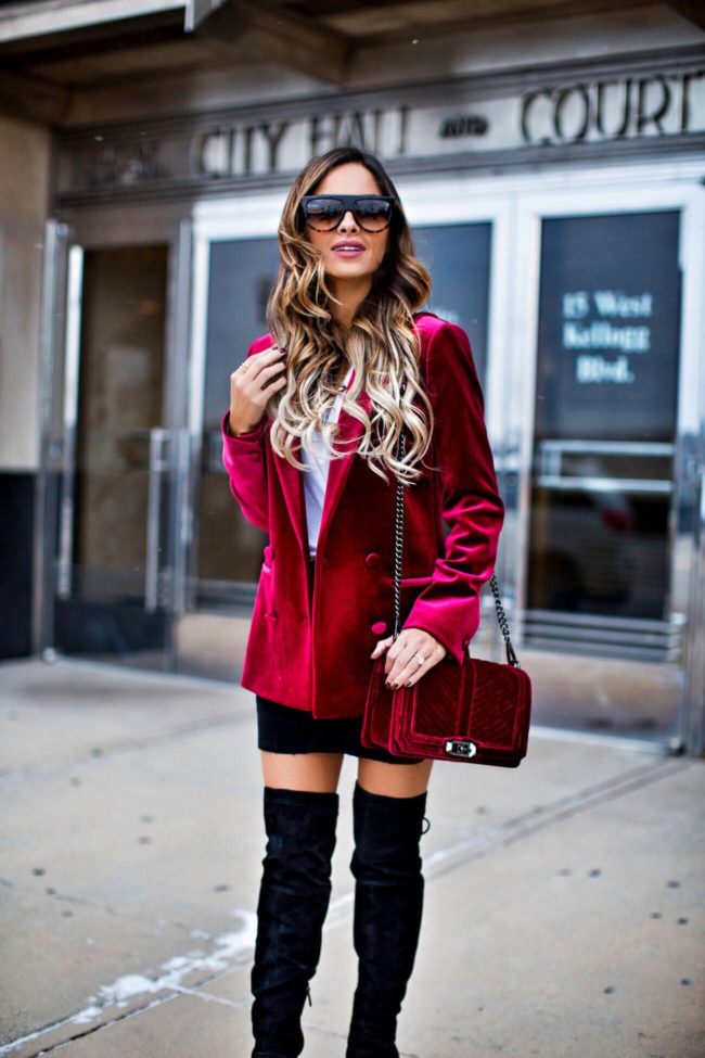 fashion blogger mia mia mine wearing a new year's outfit from nordstrom