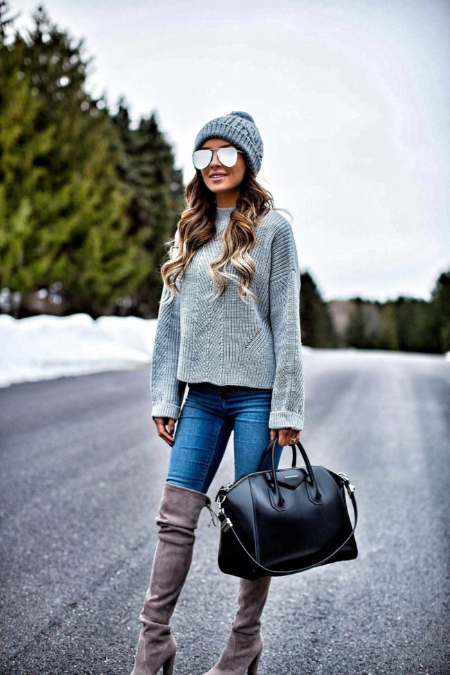 fashion blogger mia mia mine wearing a winter sweater from nordstrom 