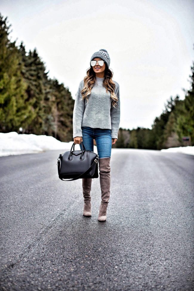 mn fashion blogger mia mia mine wearing a topshop sweater and stuart weitzman over-the-knee boots