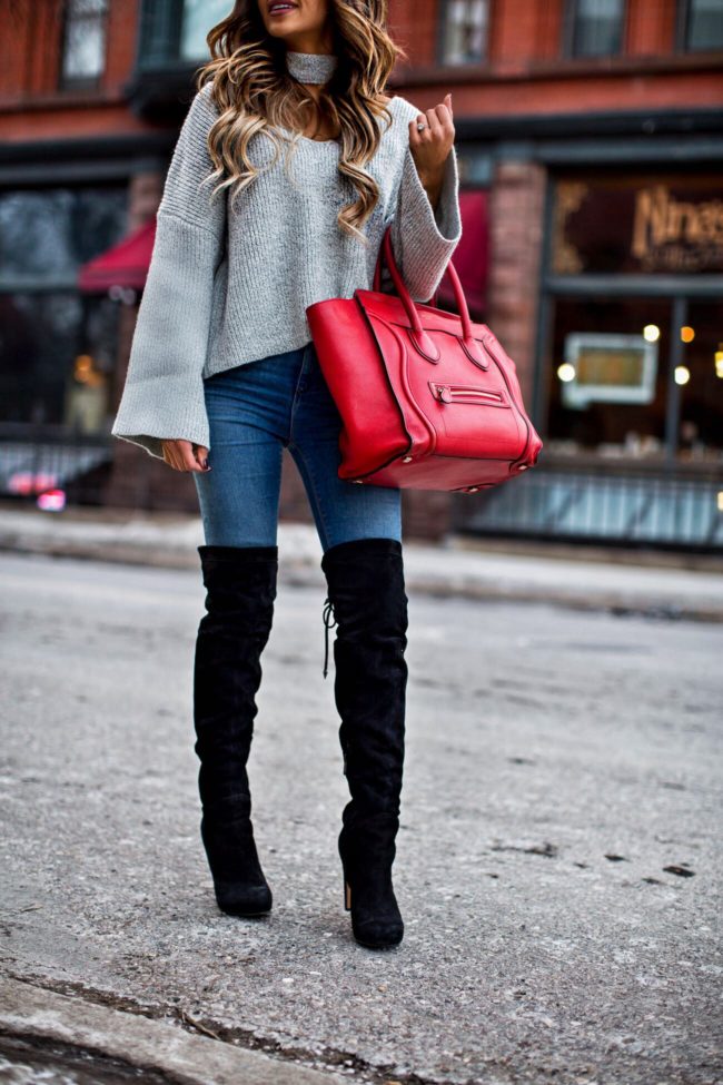 fashoin blogger mia mia mine wearing over-the-knee boots from nordstrom