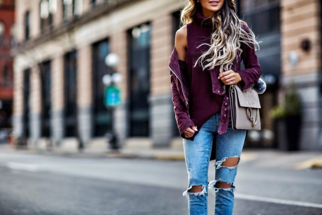 fashion blogger mia mia mine wearing a blanknyc suede jacket from nordstrom