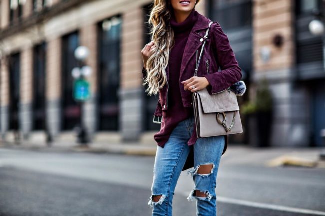 fashion blogger mia mia mine wearing a chloe faye medium bag and lovers + friends ripped jeans from nordstrom