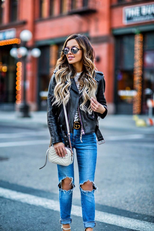 fashion blogger mia mia mine wearing illesteva sunglasses and a gucci marmont bag 