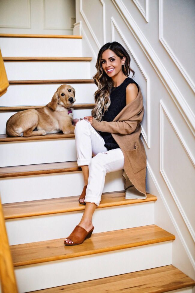 fashion blogger mia mia mine wearing white pistola jeans from stitch fix