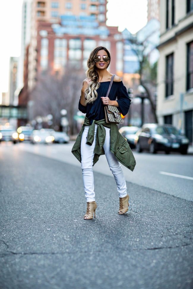 fashion blogger mia mia mine wearing a cargo jacket from stitch fix