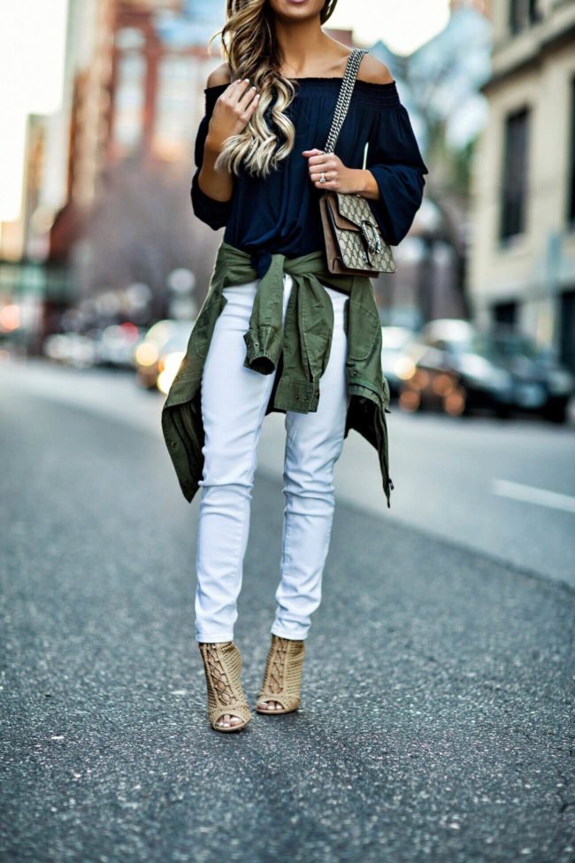 mn fashion blogger mia mia mine wearing white paige jeans from stitch fix and sam edelman heels
