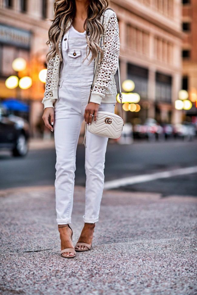 fashion blogger mia mia mine wearing white free people overalls and sam edelman heels