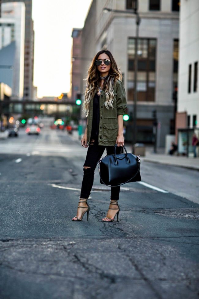fashion blogger mia mia mine wearing public desire heels and a givenchy bag