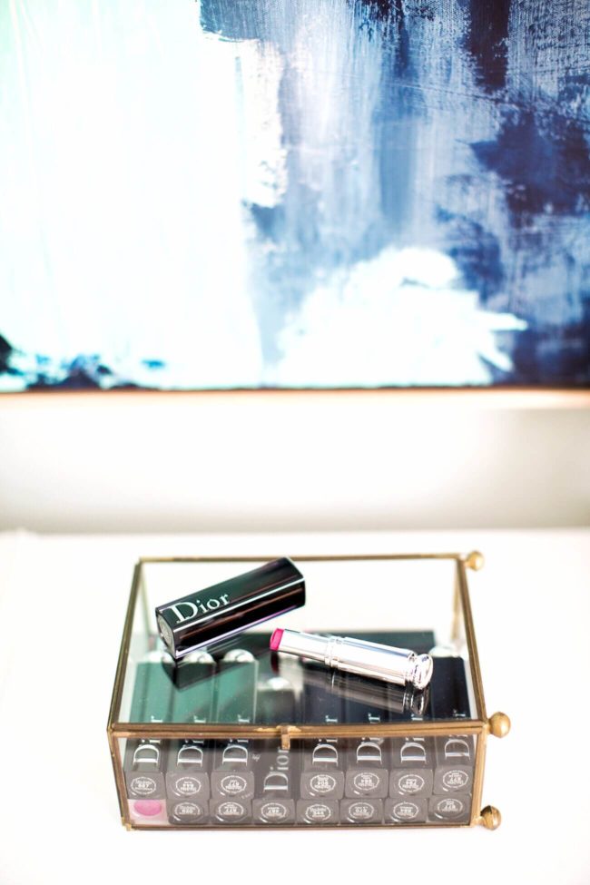 fashion blogger makeup storage display