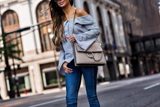 fashion blogger mia mia mine wearing a chloe faye bag