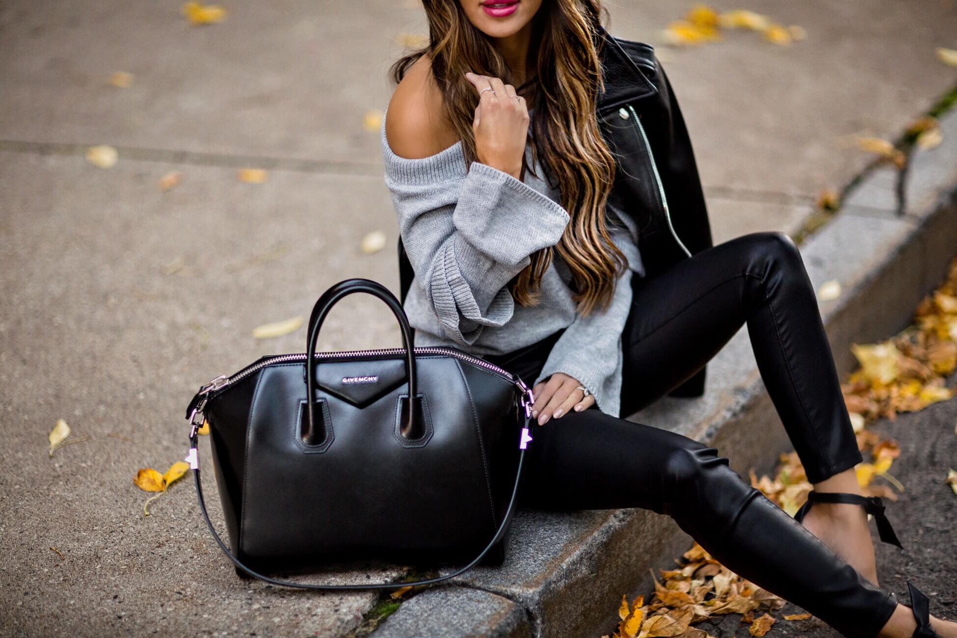 fashion blogger mia mia mine wearing a givenchy antigona bag