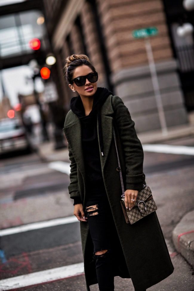 fashion blogger mia mia mine wearing black flat top saint laurent sunglasses