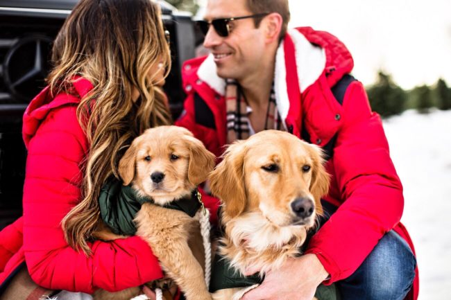 fashion blogger mia mia mine with husband phil and dogs luna and leo