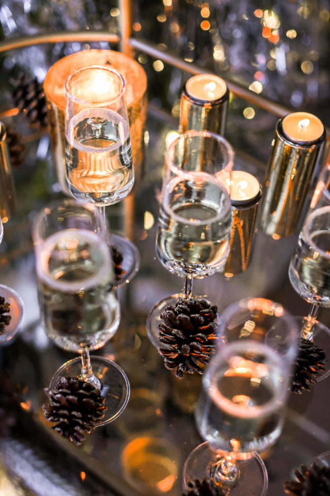 new year's eve champagne glasses decor