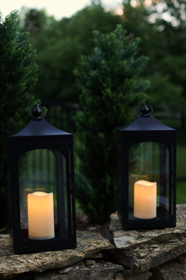 walmart affordable black outdoor lanterns