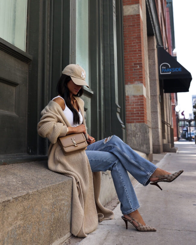 fashion blogger wearing a fall transitional outfit from nordstrom