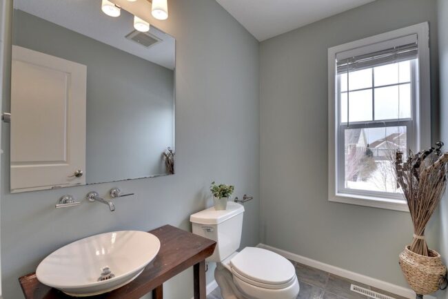 powder bathroom makeover before