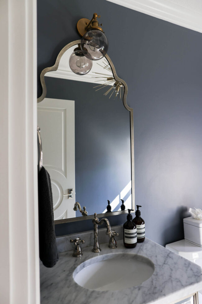 home blogger powder bathroom makeover
