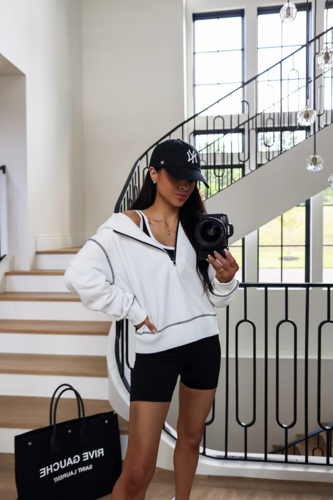 brunette fashion blogger wearing a casual summer outfit from amazon