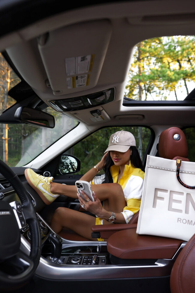 mia mia mine wearing a butter yellow outfit for summer